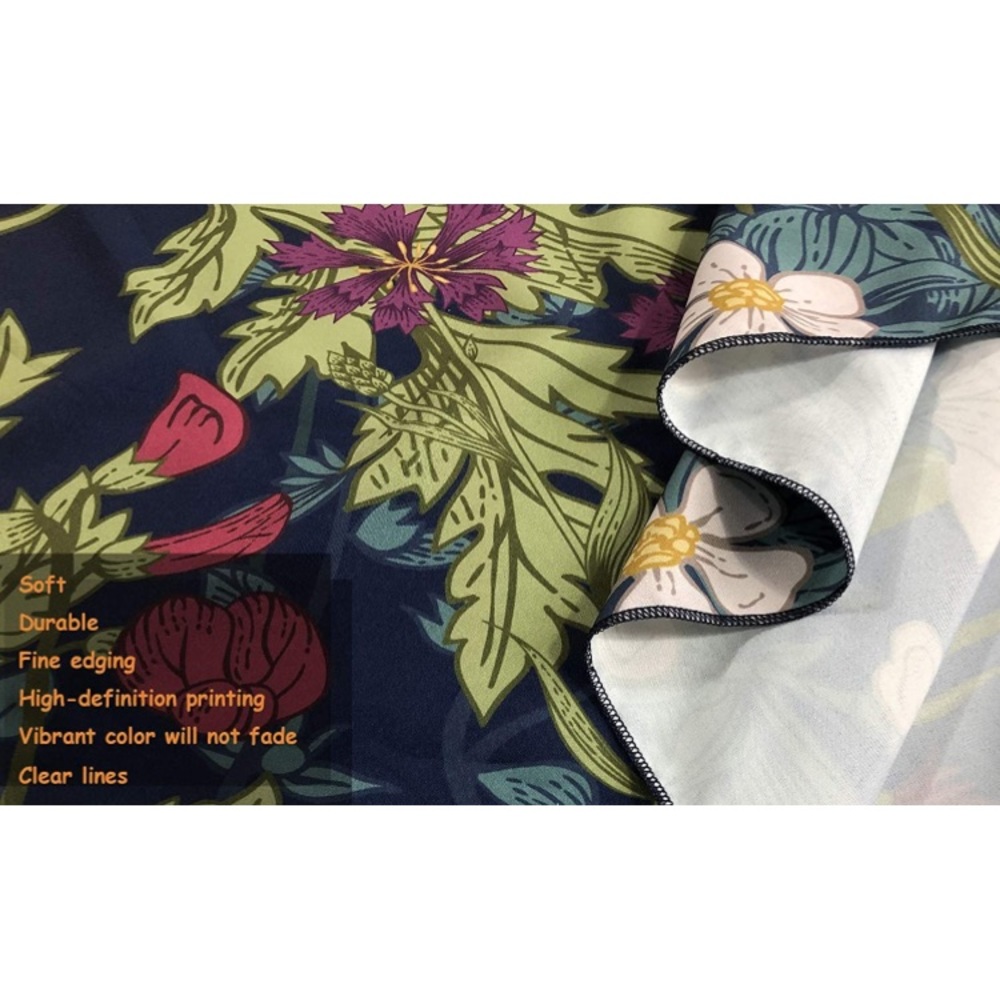 Floral Garden Botanical Blue Tapestry Room Wall Decor for Patio/Balcony/Party - Picture 5 of 7